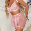 Women Fashion Sexy Perspective Lace Sexy Lingerie Set