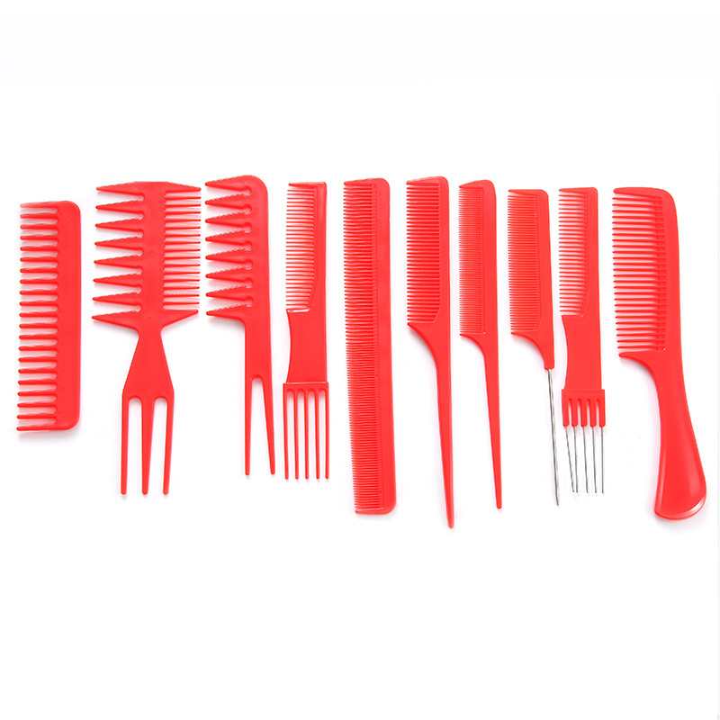 10 Piece Color Suit Professional Hair Cutting Comb - Ethica Fashion Store