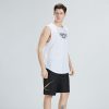 Men Casual Sleeveless Round Neck Letter Geometric Printed Quick-Drying Vest And Shorts Two-Piece Set