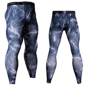 Men Casual Tight Elastic Fitness Sports Quick-Drying Camouflage Trousers
