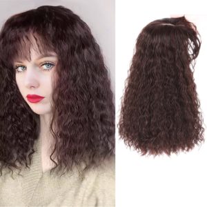 Synthetic Long Water Wavy Curly Half Head Wig Women Hairpieces