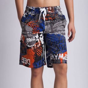 Men Fashion Print Quick Drying Sports Shorts
