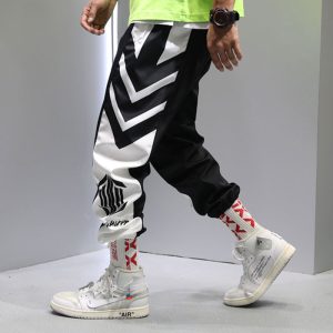 M-5XL Men Casual Graphic Print Loose Hip-Hop Trousers