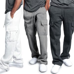 M-4XL Men Casual Pocket Elastic Waist Drawstring Sports Pants