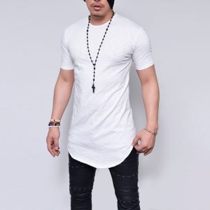 S-5XL Men Casual Solid Color Round-Neck T-Shirts