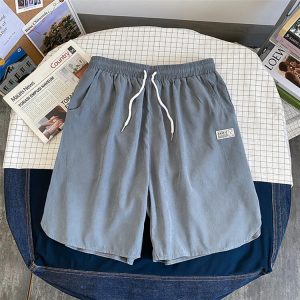 M-3XL Men Fashion Loose Drawstring Waist Shorts