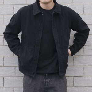 Men Casual Simple Lapel Long-Sleeved Multi-Pocket Denim Jacket