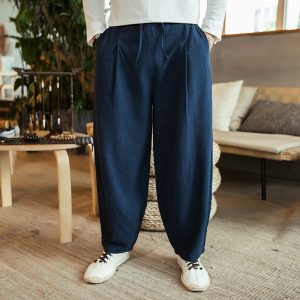 Streetwear Men Joggers Sweatpants Loose Men Harem Pants Ankle-Length Trousers Wied Leg Pants Big Size