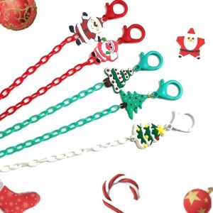 Fashion Christmas Collection Multicolor Acrylic Mask And Glasses Chain
