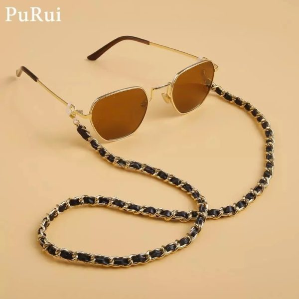 Unisex Classic Twisted Design Reading Glasses And Mask Chain