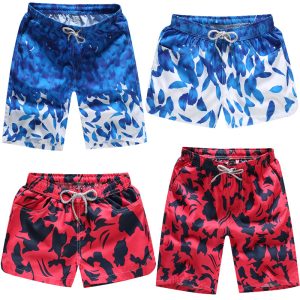 Quick-Drying Couple Beach Pants Seaside Swimming Men Five-Point Pants Breathable Casual Printing Women Shorts Big Pants