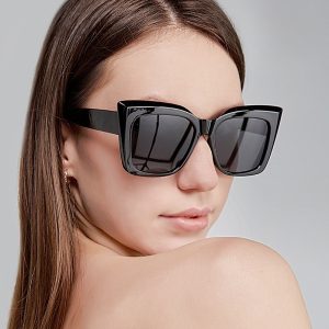 Women'S Fashion Large Square Cat Eye Sunglasses With UV Protection