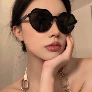 Women'S Fashion Round Frame Candy Color Sunglasses