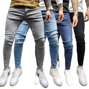 Men Casual Stretch Skinny Pencil Jeans