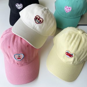 Women Simple Heart Fashion Embroidered Baseball Cap