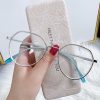 Unisex Fashion Polygonal Anti Blue Light Glasses Gold Frame Glasses