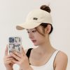 Women Simple Popular Empty Top Beige Sports Cap