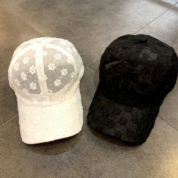 Women Fashion Summer Casual Lace Floral Fresh Baseball Cap