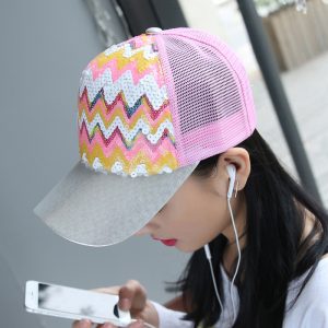 Women Personality Simple Sequins Casual Sports Baseball Cap