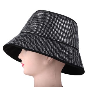 Women'S Fashion Diamond-Encrusted Outdoor Outing Sunscreen Fisherman Hat