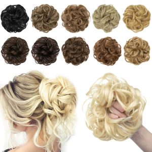 Women'S Messy Rubber Band Elastic Fluffy Curly Hair Bract Chemical Fiber Wig Ring