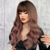 Women'S Fashion Bangs Fluffy Natural Big Wave Sexy Long Curly Hair Wig Headgear