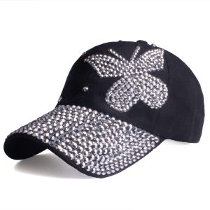 Women'S Fashion Diamond Butterfly Outdoor Sunshade Sunscreen Cap