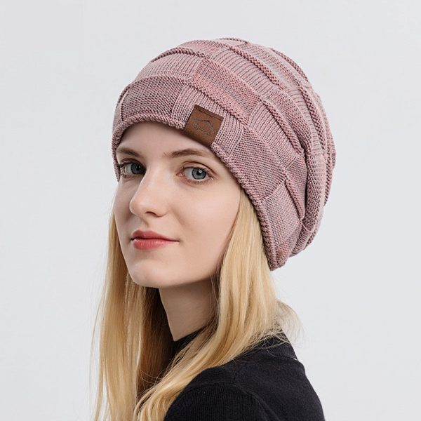 Women Warm Fashion Mix Color Knitted Hat Beanies