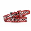 Women Rivets Fashion Hollow Punk Pin Buckle Belt