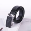 Men Business Casual Pu Leather Solid Color Belt