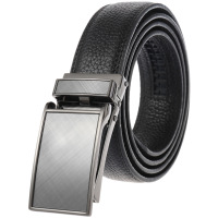 Men Fashion Simple Automatic Buckle Leather Leather Belt