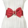 Women Fashion Simple Elastic Bow Rhinestone Belt