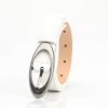 Women Simple Creative Oval Alloy Buckle Belt