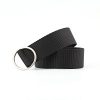 Men'S And Women'S Fashion Casual Round Smooth Buckle Canvas Belt