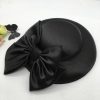 Women Fashion Bow Satin Fedora Hat