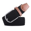 Unisex Fashion Casual Solid Color Alloy Pin Buckle Elastic Canvas Woven Belt