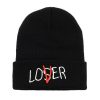 Unisex Fashion Simple Loser Lover Embroidery Knitted Hat