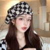 Women Fashion Checkerboard Beret