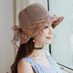 Women Fashion Simple Satin Cotton Sunshade Summer Sun Hat
