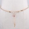 Women Fashion Simple Rhinestone Metal Chain Belt