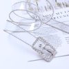 Women Fashion Simple Rhinestone Buckle Transparent Plastic Belt