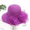 Women Fashion Bow Mesh Decorative Eaves Fedora