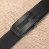 Men Fashion Simple Solid Color Leather Automatic Buckle Belt