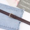 Women'S Simple Fashion Hollow Square Pin Buckle Belt