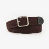 Fashion Stretch Woven Casual Canvas Square Buckle Belt