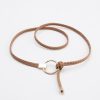 Women Fashion Simple Solid Color Thin Belt