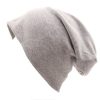 Women Hip- Hop Casual Soild Color Loose Cotton Beanie Hat