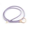 Women'S Simple Round Buckle Braided Thin Belt