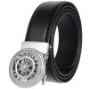 Men Fashion Round Automatic Buckle Belt