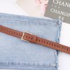 Women'S Simple Fashion Hollow Square Pin Buckle Belt